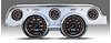 20727-01 CFR Redline Series Direct-Fit Gauge Kit, Ford Mustang 67-68, Black - image 1