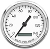 40150-03 1940 Series Programmable Speedometer, White, 5 in. - image 1