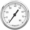 40151-03 1940 Series Programmable Tachometer, White, 5 in. - image 1