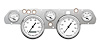 40705-03 1940 Series Direct-Fit Gauge Kit, Ford Mustang 67-68, White - image 1