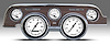 40717-03 1940 Series Direct-Fit Gauge Kit, Ford Mustang 67-68, White - image 1