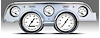 40727-03 1940 Series Direct-Fit Gauge Kit, Ford Mustang 67-68, White - image 1