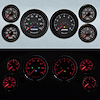 44649-91 Aviator Series 6-Gauge Kit, Black, 3-7/16 in. - image 1