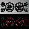 44659-91 Aviator Series 6-Gauge Kit, Black, 4-3/8 in. - image 1
