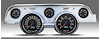 44727-01 Aviator Series Direct-Fit Gauge Kit, Ford Mustang 67-68, Black - image 1