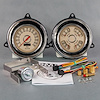 54371-02 Woodward Series Direct-Fit Gauge Kit, Chevy Truck 1954, Beige - image 1