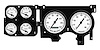 73406-03 1940 Series Direct-Fit Gauge Kit, Chevy Truck 73-87, White - image 1