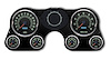 73691-01 1969 Series Direct-Fit Gauge Kit, Chevy Truck 67-72, Black - image 1