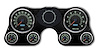73691-01M 1969 Series Direct-Fit Gauge Kit, Chevy Truck 67-72, Black - image 1