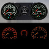 74244-01 Aviator Series Direct-Fit Gauge Kit, 71-77 GM G-Vans, Black - image 1