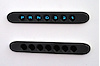 90907-01 7 Lamp Panel, Horizontal, Powdercoat Black - image 1