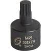 M8 Stubby Triple Square Impact Socket 3/8" Drive - image 1
