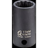 15mm 12-Point Semi-Deep Impact Socket 3/8" Drive - image 1