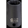 11/16" 12-Point Semi-Deep Impact Socket 3/8" Drive - image 1