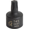 T45 Stubby Internal Star Impact Socket 3/8" Drive - image 1