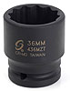 36mm 12-Point Thin Wall Impact Socket 3/4" Drive - image 1