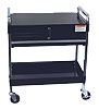 Service Cart with Locking Top & Drawer Black - image 1