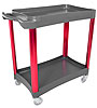 Two-Shelf Service Cart 4" Easy rolling heavy duty polyurethane swivel casters - image 1