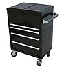 4 Drawer Hybrid Utility Cart w/Sliding Top Black - image 1