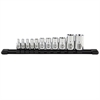 11 piece 1/4, 3/8 & 1/2 in. Drive Inverted Star Socket Rail - image 1