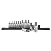 13 piece 1/4, 3/8 & 1/2 in. Drive Star Bit Socket Rail - image 1