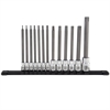 13 piece 1/4, 3/8 & 1/2 in. Drive Long Star Bit Socket Rail - image 1