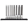 8 piece 3/8 & 1/2 in. Drive Long Triple Square Bit Socket Rail - image 1