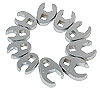 10pc. Fully Polished Metric Flare Nut Crowfoot Wrench Set 3/8" Drive - image 1
