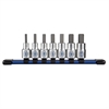 7 Piece 3/8 in. Drive Chrome Hex Bit Socket Rail - Metric - image 1