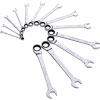 13pc. SAE V-Groove Combination Ratcheting Wrench Set - image 1