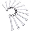 12pc. Metric V-Groove Combination Ratcheting Wrench Set - image 1