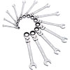 13pc. SAE V-Groove Flex Head Combination Ratcheting Wrench Set - image 1