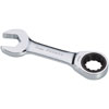17mm Stubby V-Groove Combination Ratcheting Wrench - image 1