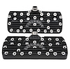 1 PAIR CYL HEAD FORD FLATHEAD EARLY MODEL HIGH LIFT/LARGE CHAMBER BLOCK LETTER LOGO SATIN BLACK - image 1