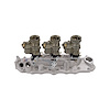 Vintage 94 Series Triple Carburetor and Manifold Kit for 1949-1953 Ford Flathead V8 - image 1
