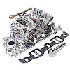 RPM Dual-Quad Manifold and Carburetor Kit for Chevy W-Series 348/409 Large Port with Endurashine Finish - image 1