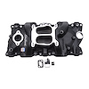 Performer Small Block Chevy Intake Manifold Black for 1987-95 Cast Iron Heads - image 1