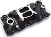 Performer Small Block Chevy Intake Manifold Black for 1987-95 Cast Iron Heads - image 2
