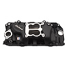 2163 Performer 2-O Intake Manifold for 1965-1990 Big Block Chevy Engines w/Oval Port Heads [Black Powder-Coat] - image 1