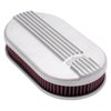 Small Oval Cast Aluminum Air Cleaner Single 4-barrel Carburetor with Satin Finish - image 2