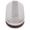 Small Oval Cast Aluminum Air Cleaner Single 4-barrel Carburetor with Polished Finish - image 2