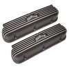 Classic Finned Valve Covers 1962-1995 Small Block Ford 221-351W with Black Powder Coated Finish - image 2