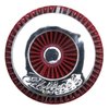 Universal Red Compact Conical Air Filter with 3.70" Overall Length for 3",3.5", and 4" Air Intake Systems - image 2