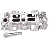 Performer RPM Intake Manifold Dual-Quad, Large Port 348/409 "W" Big Block 1500-6500 rpm Endurashine Finish - image 1