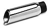 Inlet: 2-1/2" Body: Angle Cut Round, Chrome - image 1