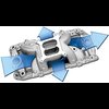 *USED - RPM Air-Gap 2-O Intake Manifold BB-Chevy 396-502 with oval port cylinder heads - image 2