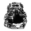7562-BP RPM Air-Gap 2-R Intake Manifold for Big-Block Chevy w/Rectangle Ports [Black Plasma Finish]