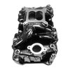 7562-BP RPM Air-Gap 2-R Intake Manifold for Big-Block Chevy w/Rectangle Ports [Black Plasma Finish] - image 3