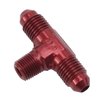 Flare to Pipe T Fitting -4AN  -4AN - 1/8" NPT, Anodized Red - image 2