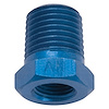 Pipe Reducer Bushing 1/4" NPT Male - 1/8" NPT Female, Anodized Blue - image 1